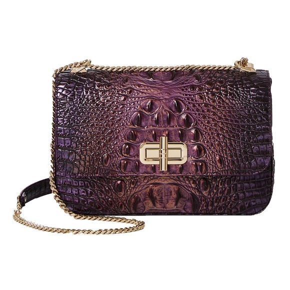 Brahmin Rosalie Crossbody Fig Jam Melbourne Genuine Leather - Picture 2 of 15